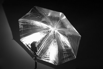 Sambesi Silver Umbrella, Yongnuo RF602RX, Nikon SB800, Bracket, Walimex Tripod 2,54m